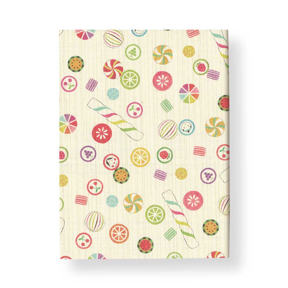 和詩倶楽部　室町紗紙ブックカバー　ホンノムシ　ふくあめ (MBD-010)　フリーサイズ判　吉兆書包み　丈夫で手触りの良い襖紙を使用　甘く優しく福来て固まる。