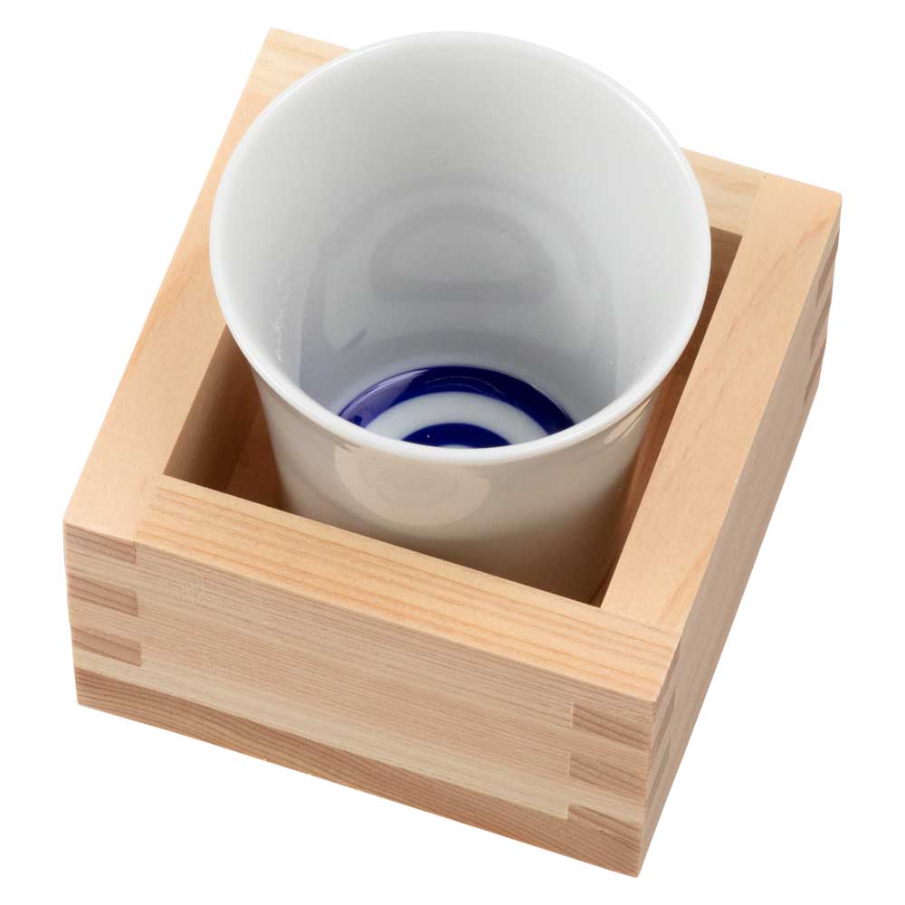 自宅で日本酒を楽しむ『枡酒』セット 蛇の目5勺カップ盃＋八勺枡