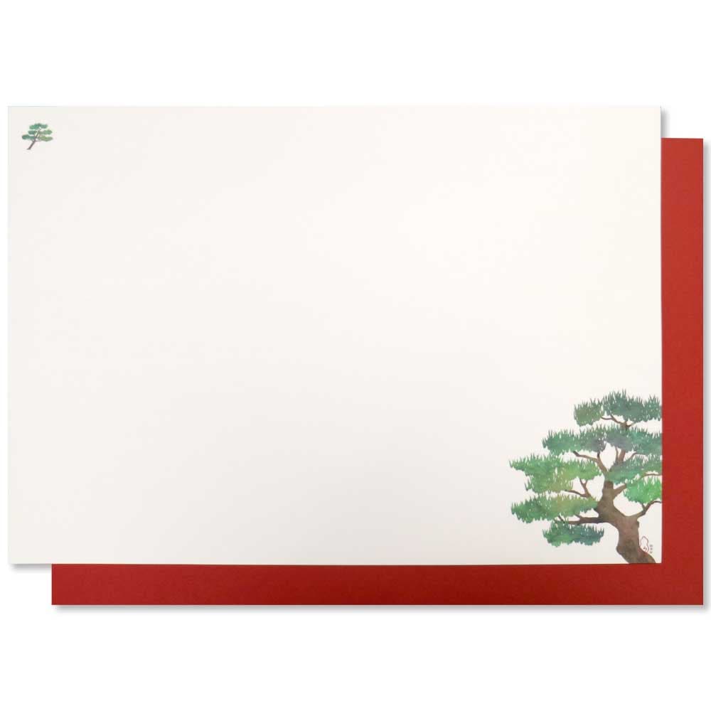 和詩倶楽部 御前御敷紙〈御用松〉奉書紙・5組入｜紅白の吉兆敷紙、祝いの席のテーブルウェア
