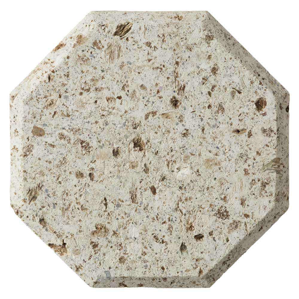 大谷石のコースター　八角・面取り　自然品　裏面コルク貼り　吸水性に優れた耐熱性の敷物　大谷の石屋マルオカ　栃木県の工芸品