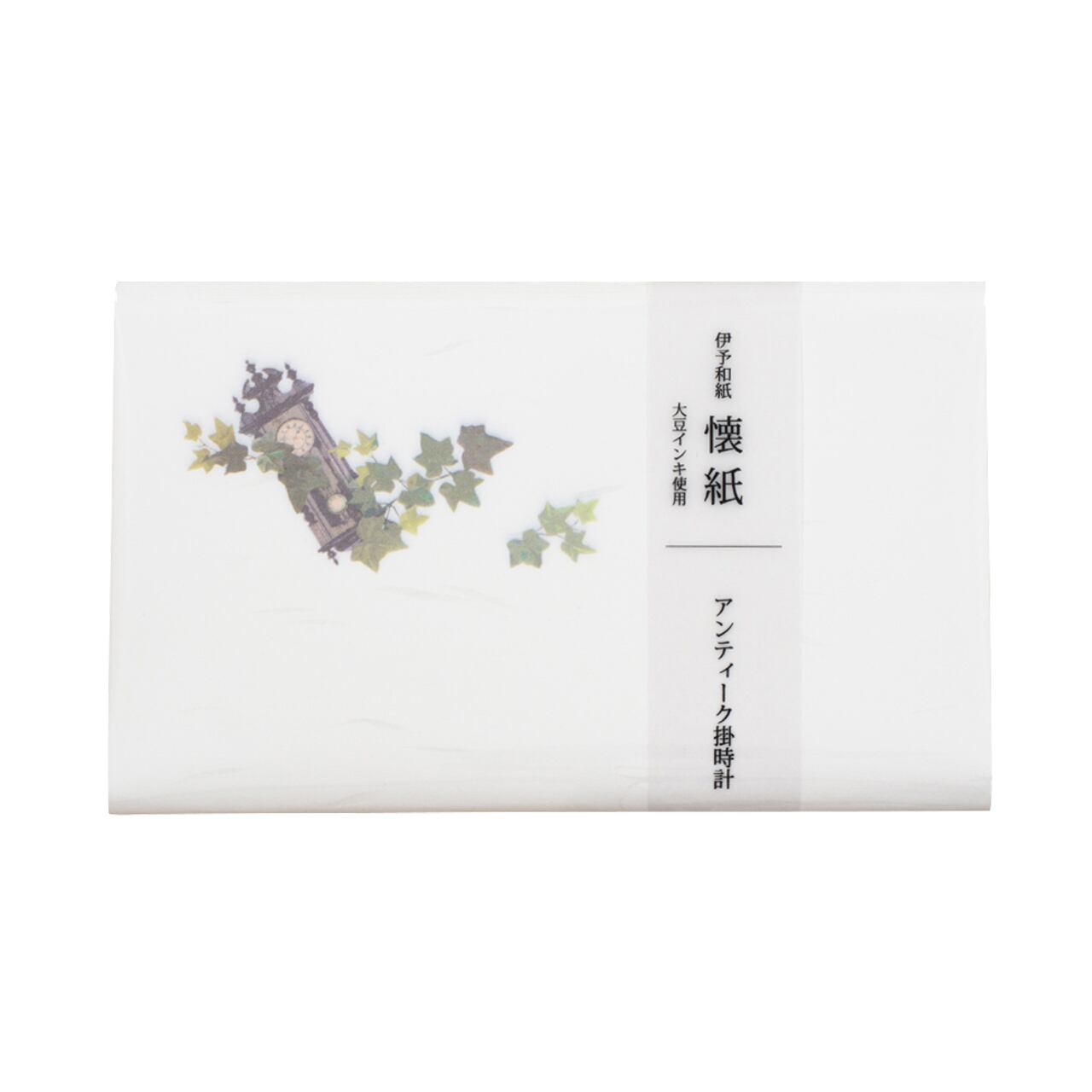 SAIEN　美MONDE　伊予和紙　懐紙　アンティーク掛時計 (No.3012)　20枚入り　17.5×14.5cm　和柄　和風　茶道具|懐紙・懐紙入れ|和小物