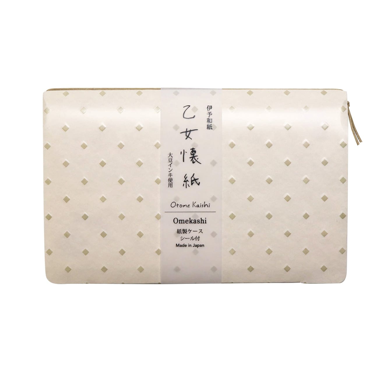 SAIEN　ケース付き乙女懐紙　Omekashi (No.3515)　20枚入り　シール付き　伊予和紙　17.5×14.5cm　和柄　和風　茶道具|懐紙・懐紙入れ|和小物