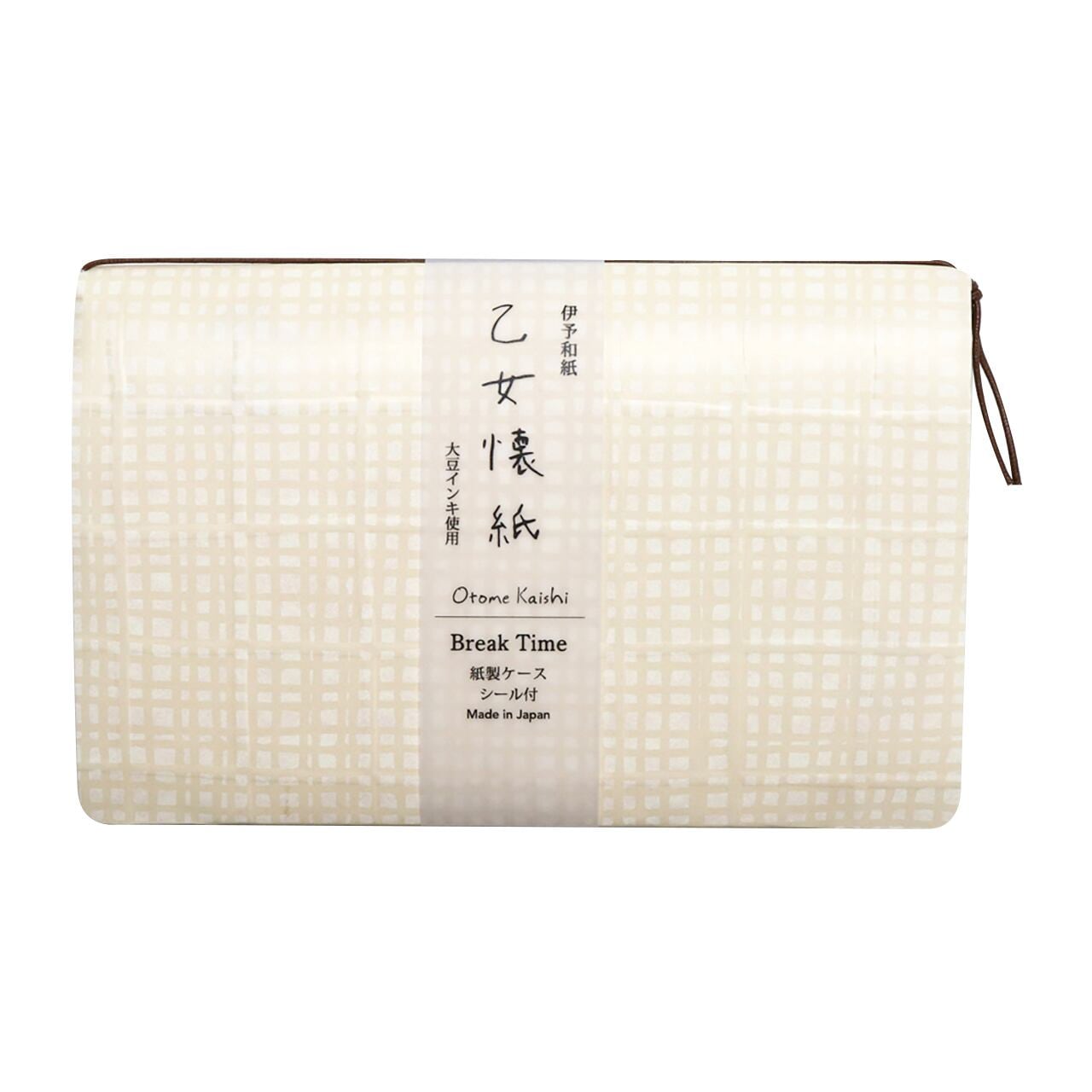 SAIEN　ケース付き乙女懐紙　Break Time (No.3516)　20枚入り　シール付き　伊予和紙　17.5×14.5cm　和柄　和風　茶道具