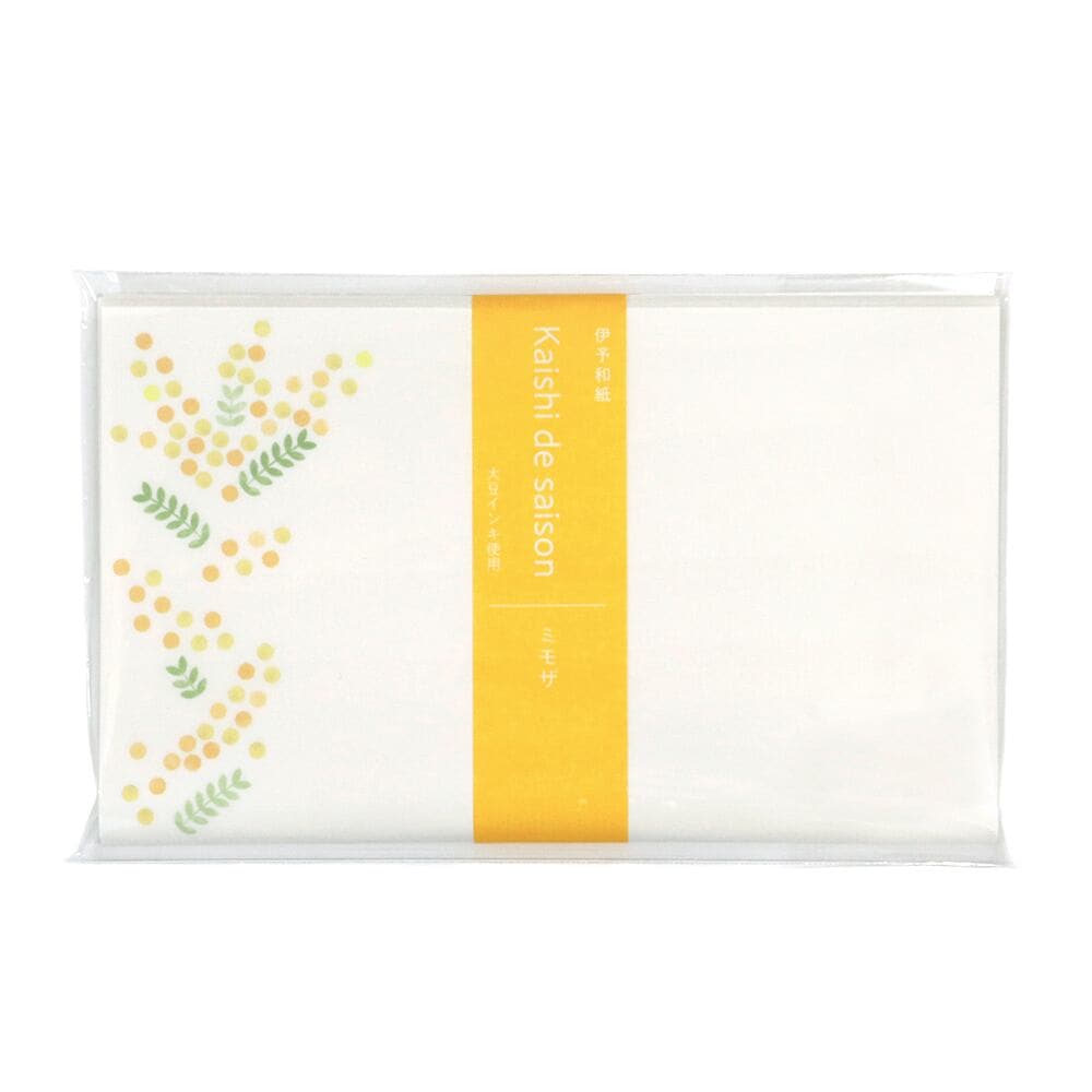 SAIEN　懐紙　Kaishi de saison　ミモザ (No.3049)　20枚入り　伊予和紙　17.5×14.5cm　和柄　和風　茶道具