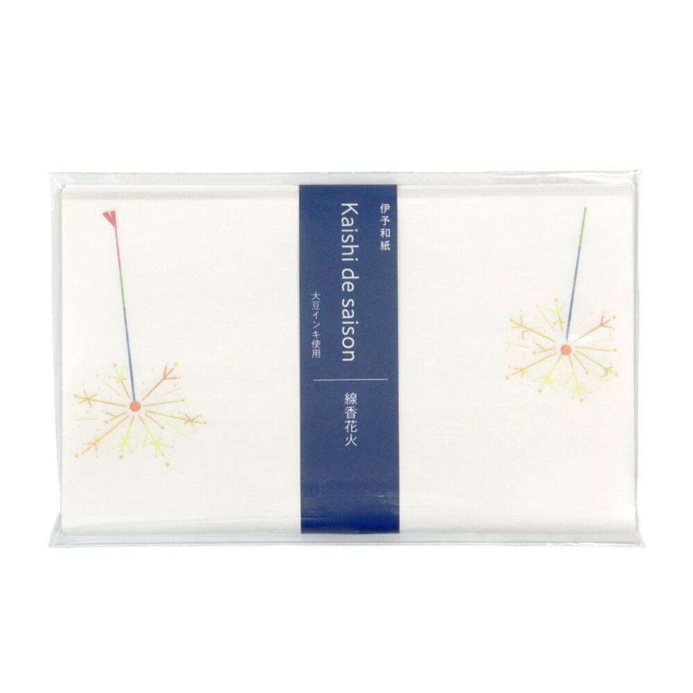 SAIEN　懐紙　Kaishi de saison　線香花火 (No.3053)　20枚入り　伊予和紙　17.5×14.5cm　和柄　和風　茶道具|懐紙・懐紙入れ|和小物