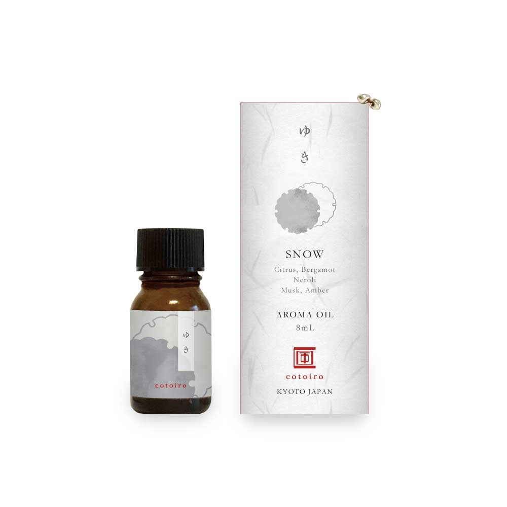 cotoiro　四季のアロマオイル　ゆき　和の香り　8ml（約400滴）　超音波加湿器でも使えます　薄めてルームスプレーにも　ART LAB. コトイロ　香る都　京都|アロマオイル|お香・アロマ