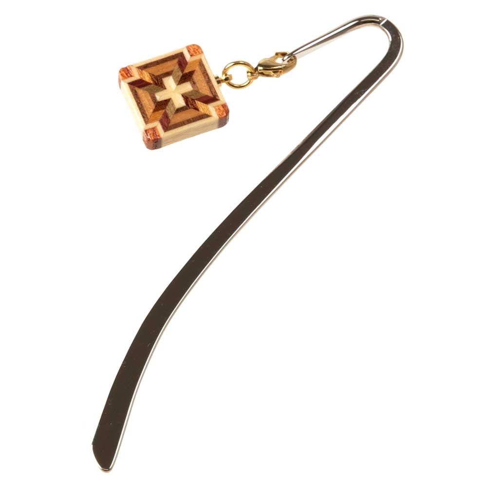 寄木ブックマーカー041　箱根寄木細工　木の温かみを感じる落ち着いた雰囲気のステーショナリー　神奈川県の工芸品