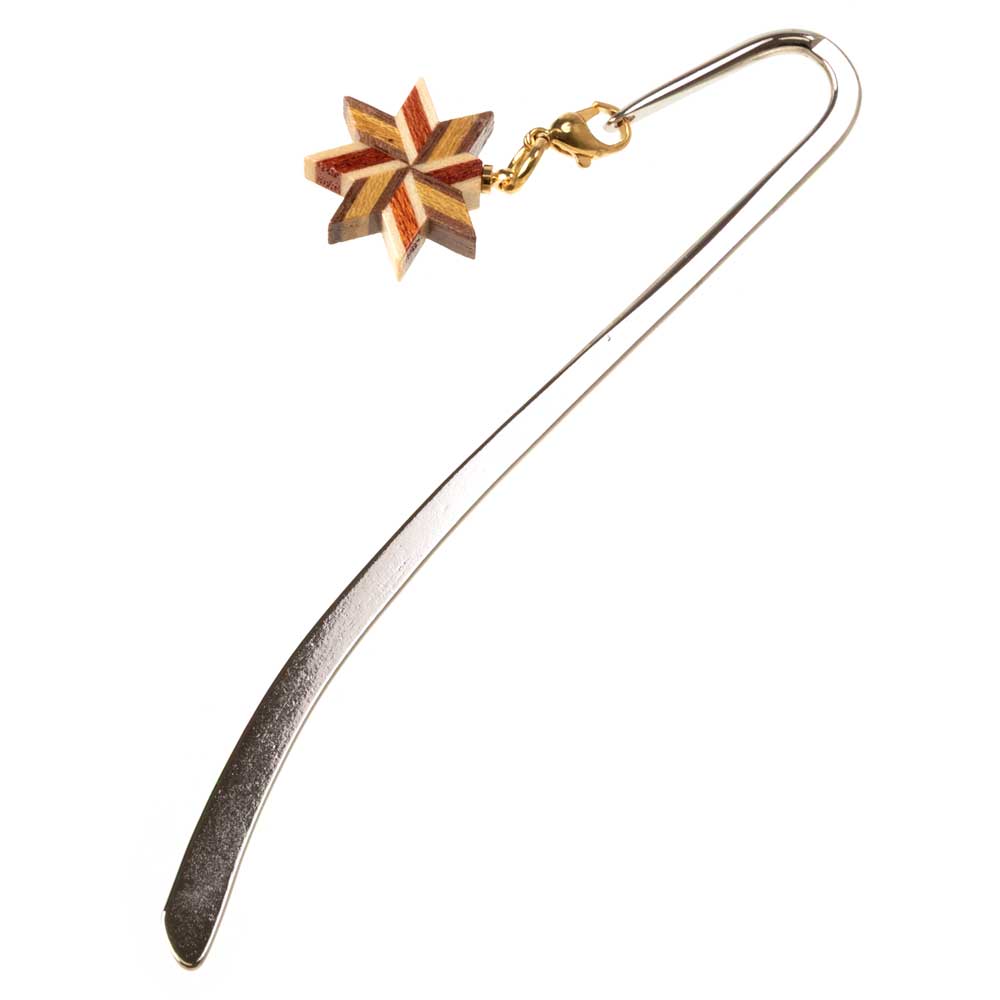 寄木ブックマーカー043　箱根寄木細工　木の温かみを感じる落ち着いた雰囲気のステーショナリー　神奈川県の工芸品