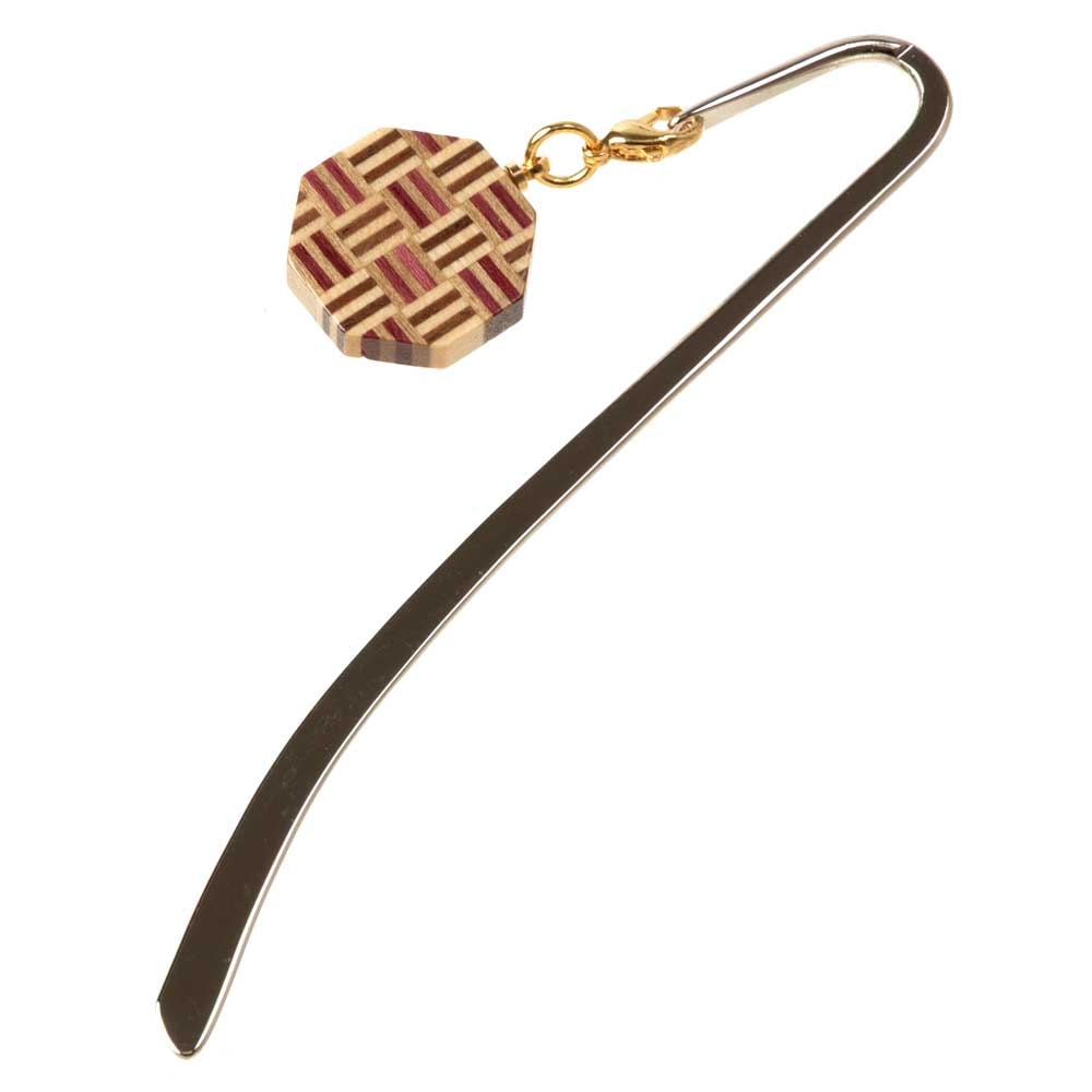 寄木ブックマーカー044　箱根寄木細工　木の温かみを感じる落ち着いた雰囲気のステーショナリー　神奈川県の工芸品