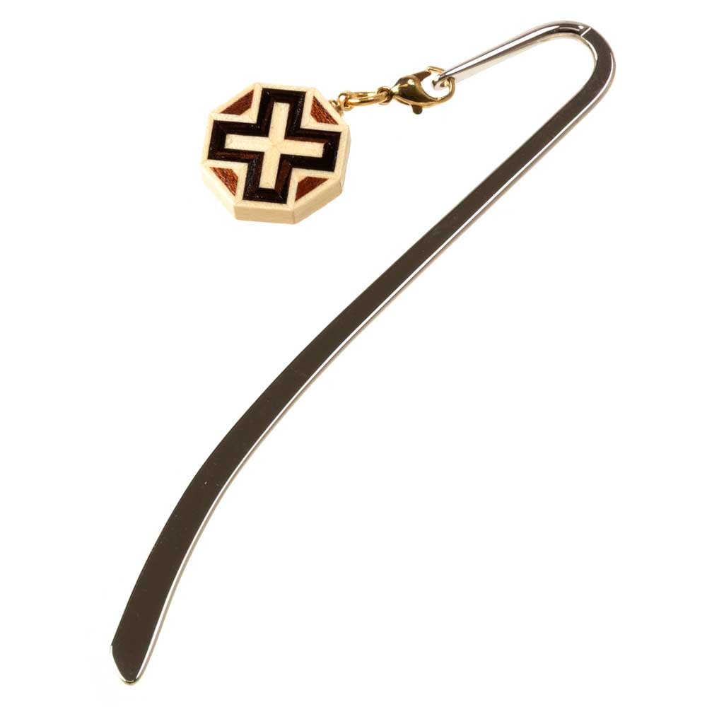 寄木ブックマーカー045　箱根寄木細工　木の温かみを感じる落ち着いた雰囲気のステーショナリー　神奈川県の工芸品