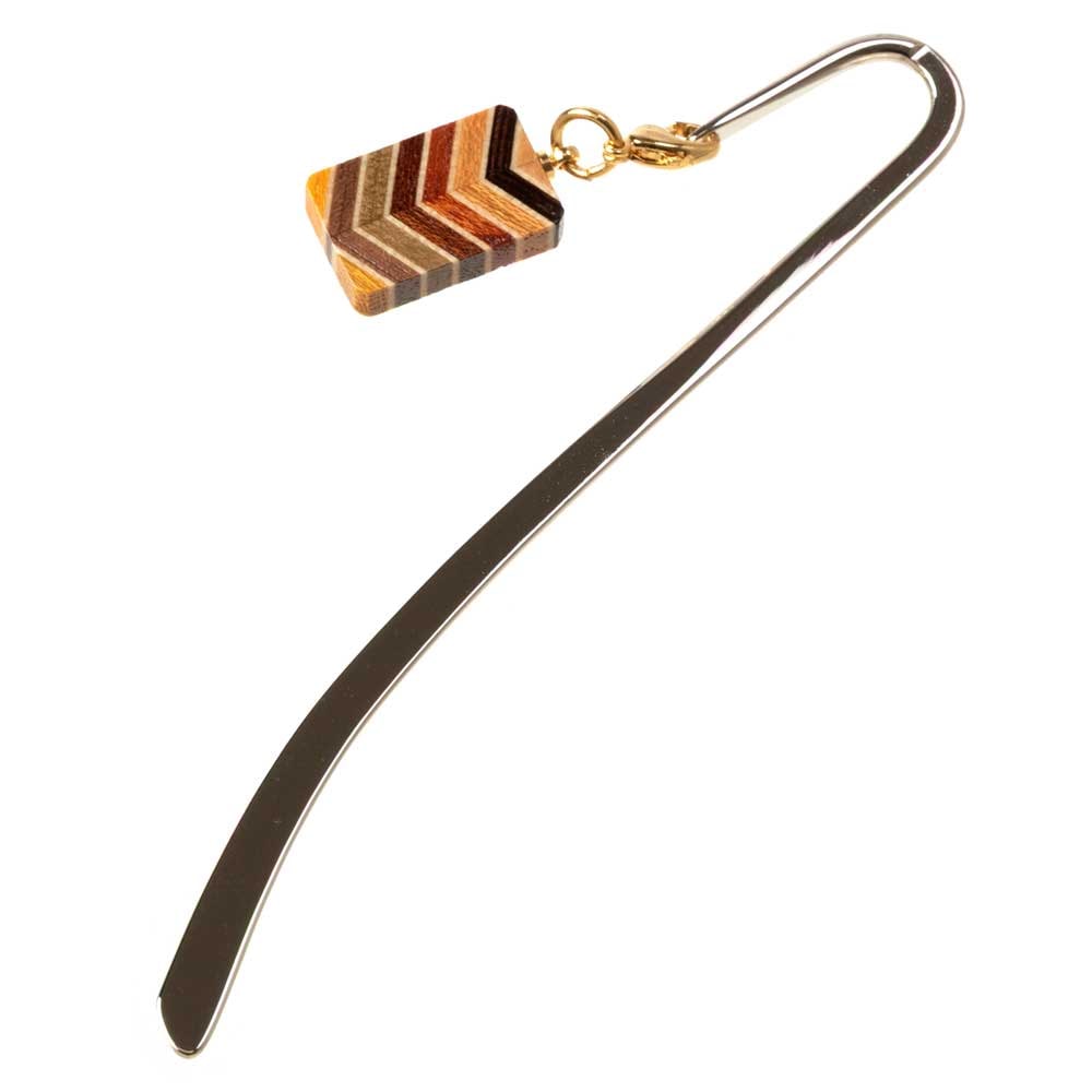 寄木ブックマーカー046　箱根寄木細工　木の温かみを感じる落ち着いた雰囲気のステーショナリー　神奈川県の工芸品