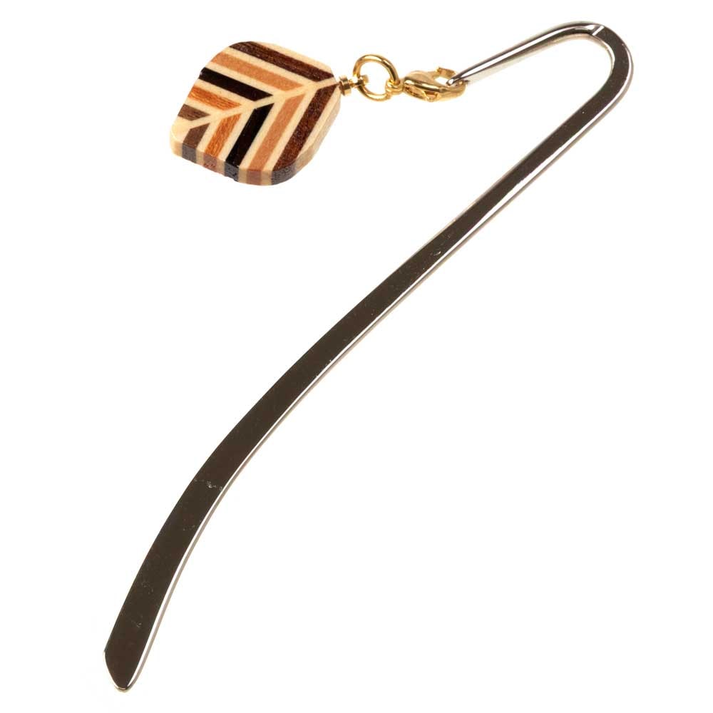 寄木ブックマーカー047　箱根寄木細工　木の温かみを感じる落ち着いた雰囲気のステーショナリー　神奈川県の工芸品