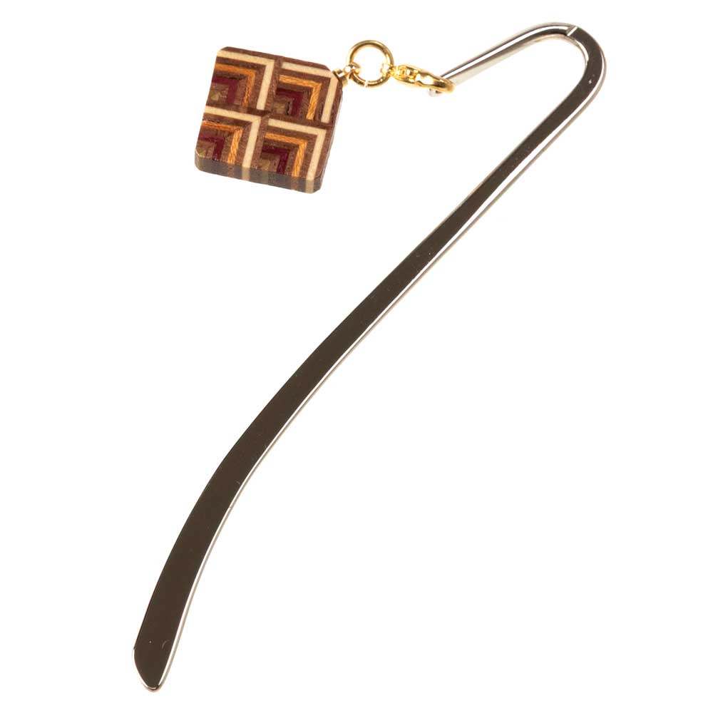 寄木ブックマーカー048　箱根寄木細工　木の温かみを感じる落ち着いた雰囲気のステーショナリー　神奈川県の工芸品