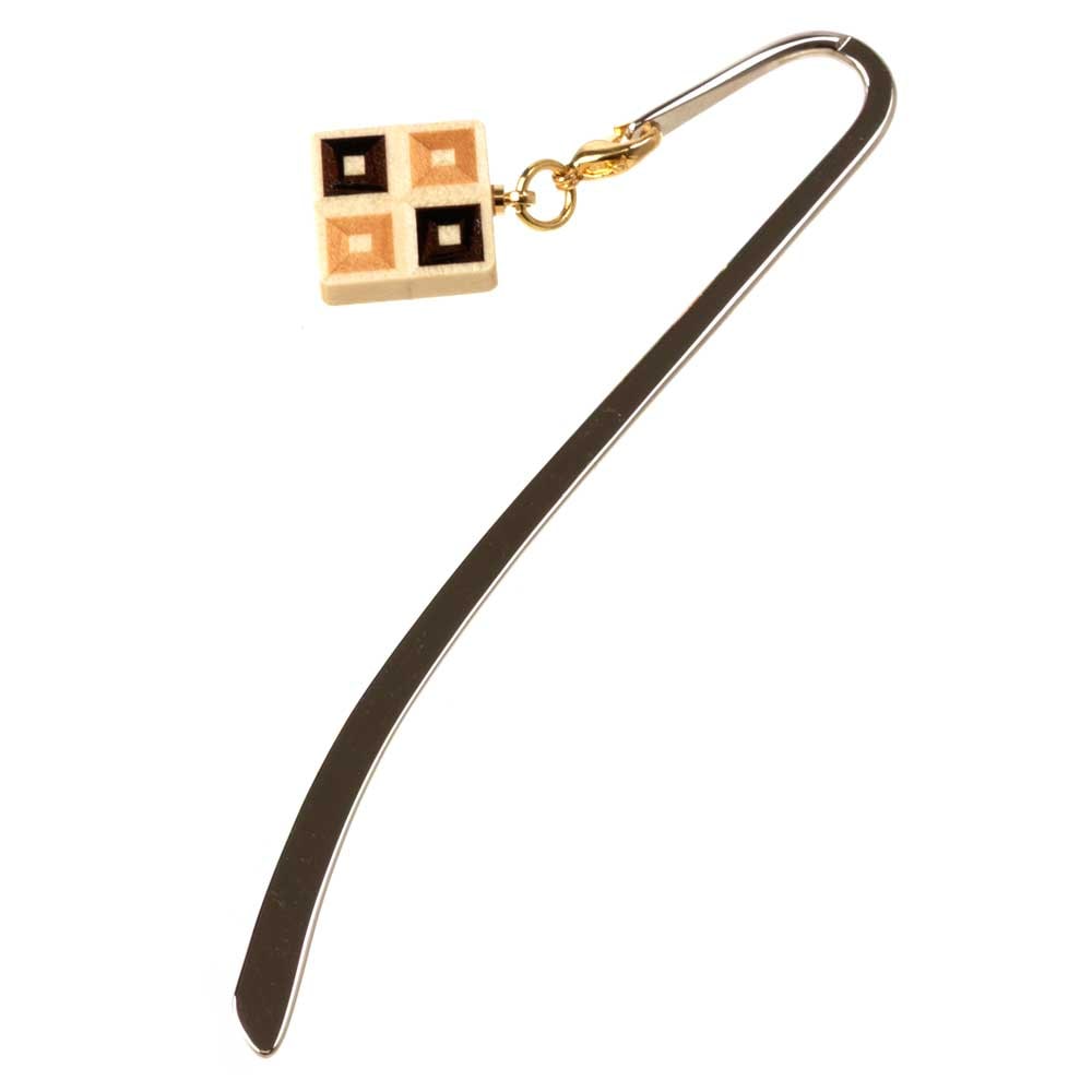 寄木ブックマーカー050　箱根寄木細工　木の温かみを感じる落ち着いた雰囲気のステーショナリー　神奈川県の工芸品