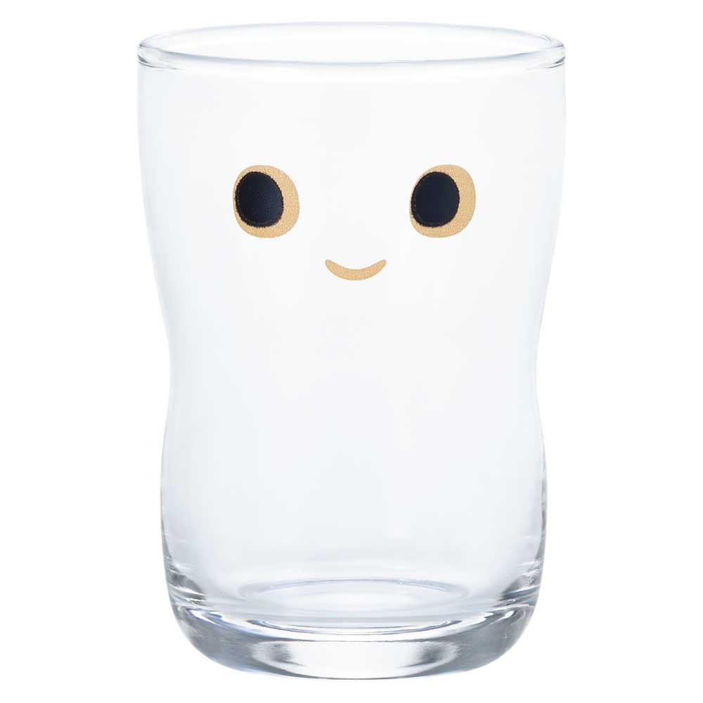 つよいこグラスnico Mサイズ　直径6.4×高さ9.3cm　容量185ml　口部強化の丈夫なコップ　キッズ用ガラス食器　にっこり顔のプリント　日本製