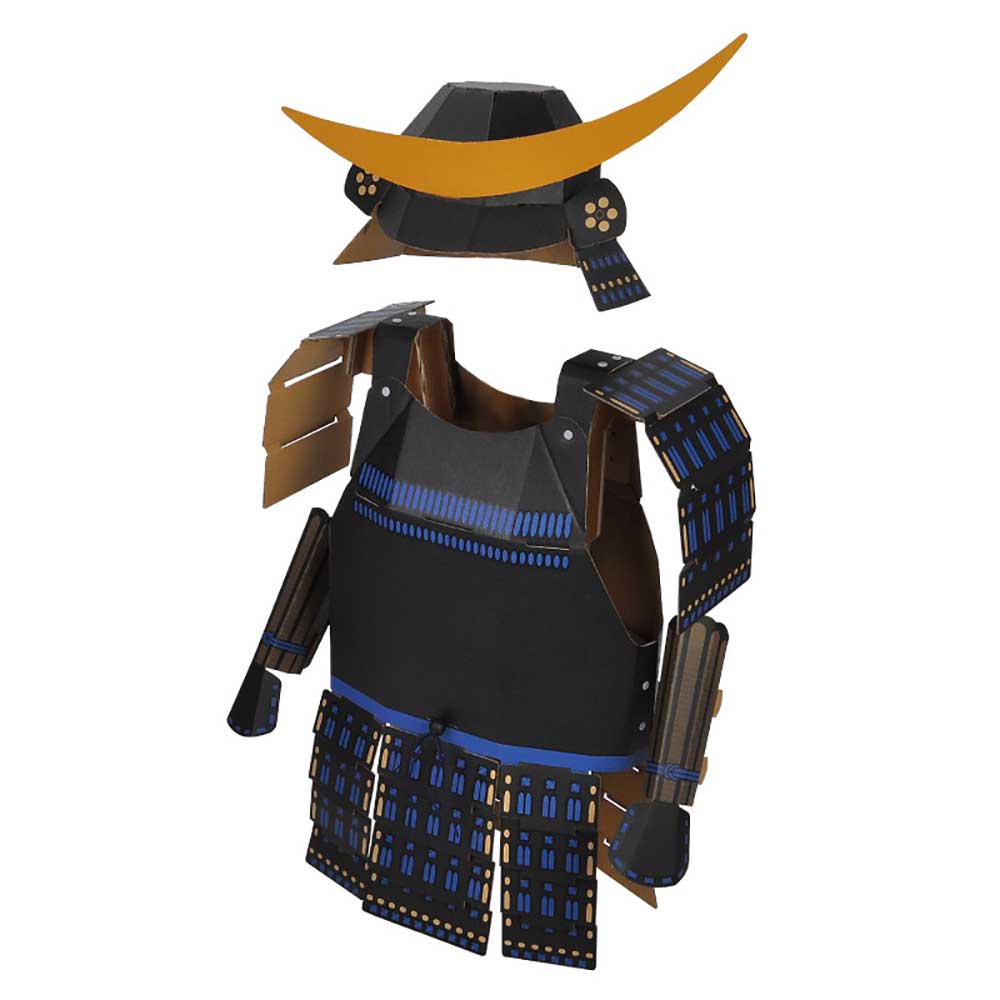 なりきりシリーズ　大人用　ダンボール兜鎧セット（印刷入り）　気分は戦国武将　鎧兜組み立てキット　ハロウィン　コスプレ・仮装に