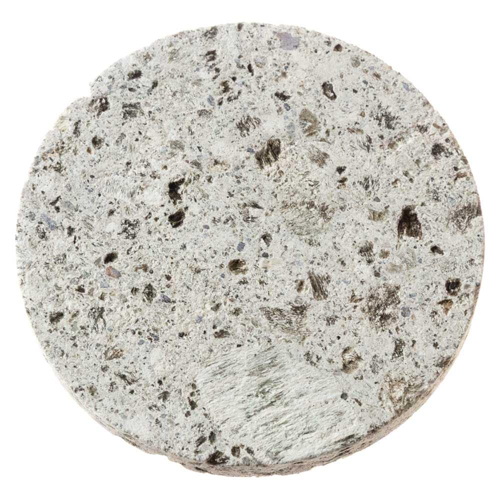 大谷石のコースター　丸・細目　自然品　裏面コルク貼り　吸水性に優れた耐熱性の敷物　大谷の石屋マルオカ　栃木県の工芸品