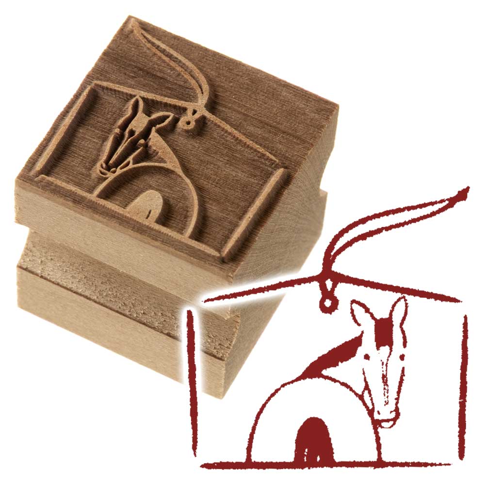 京からかみ　版木スタンプ　絵馬　2026年干支・午　令和8年　季節のお便り　年賀状　便箋　手紙　木版ミニスタンプ　京都府の工芸品