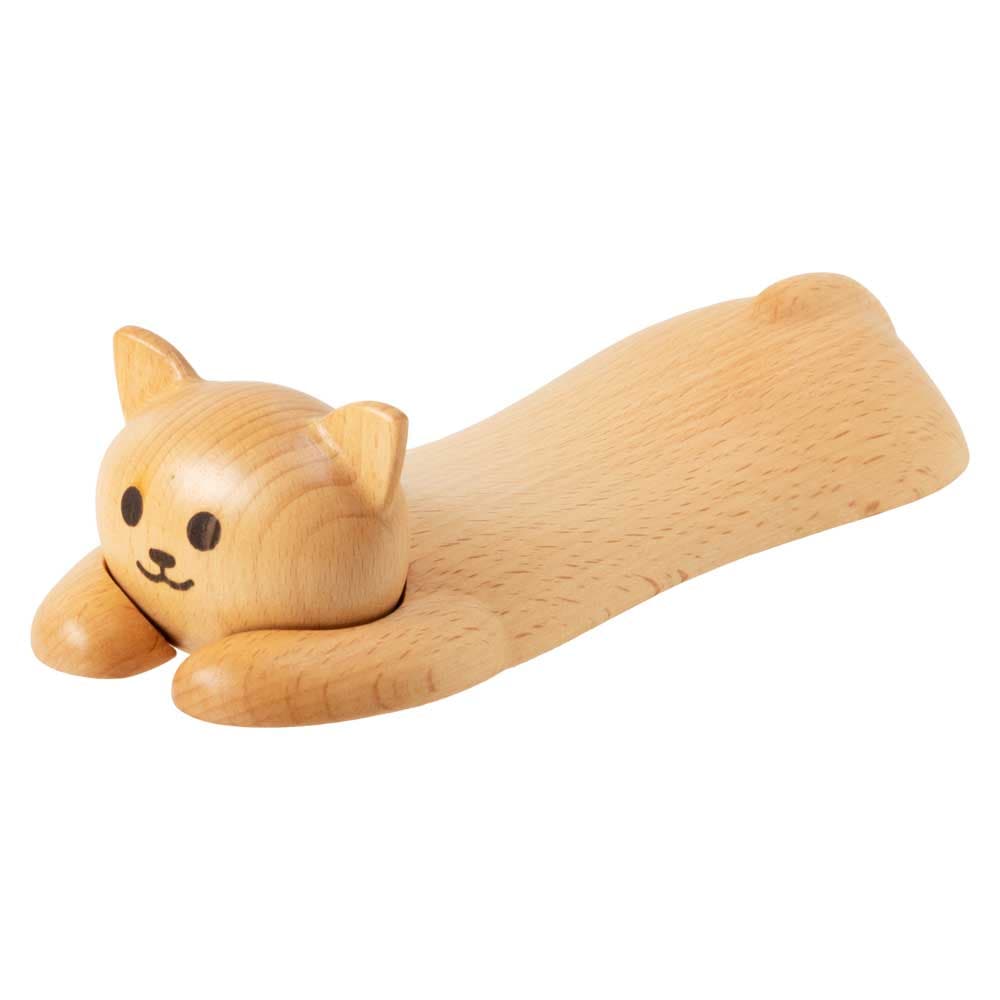 木製　猫ハンドレスト　リストレスト　パームレスト　ブナ材　滑らかな磨き仕上げ