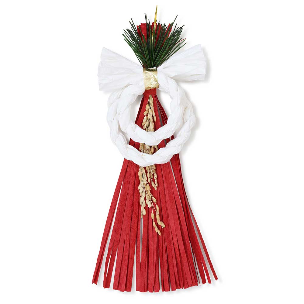 めでたや 注連和紙 紅白 正月飾り 注連飾り リース 玄関飾り 日本製