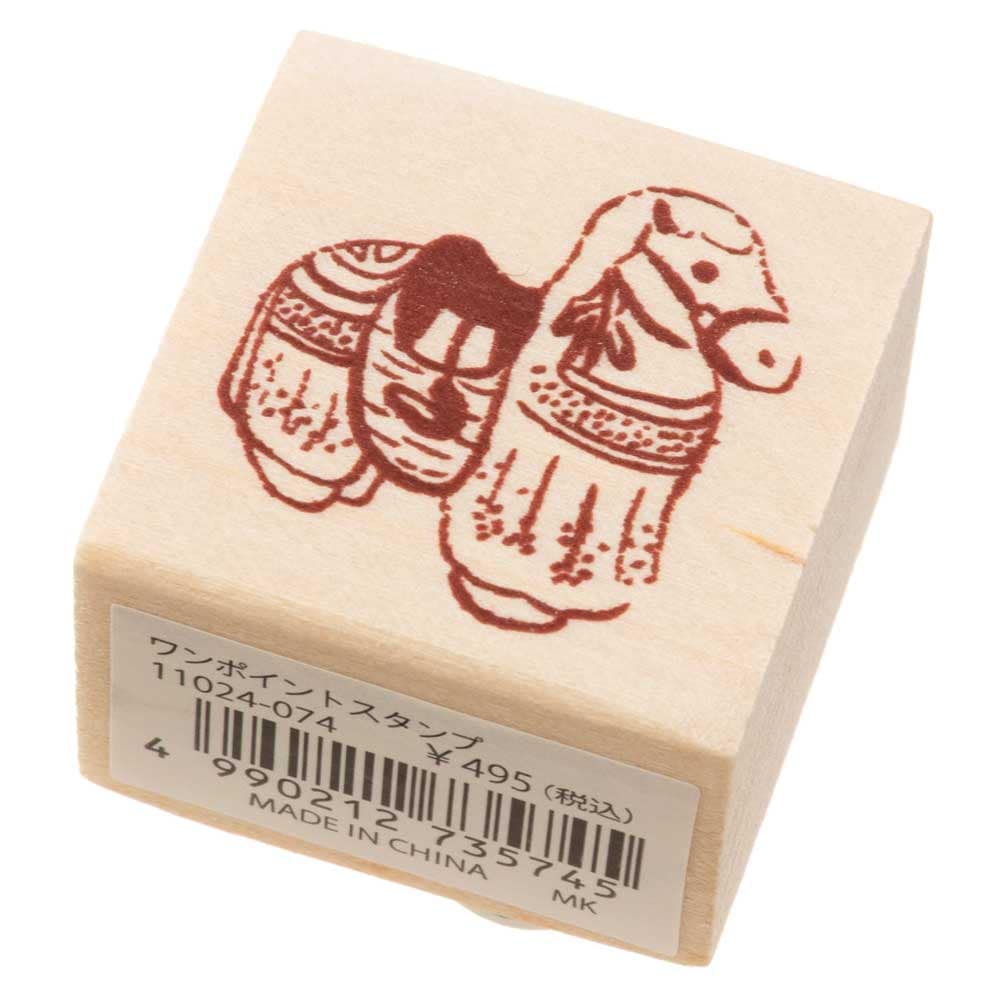 ことほぎの馬 (11024-074)　こどものかお　ワンポイントスタンプ　年賀状　挨拶状　ラバースタンプ　ゴム印　はんこ　判子|はんこ・スタンプ|和柄ステーショナリー
