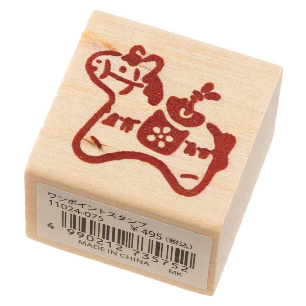 土鈴馬 (11024-075)　こどものかお　ワンポイントスタンプ　年賀状　挨拶状　ラバースタンプ　ゴム印　はんこ　判子|はんこ・スタンプ|和柄ステーショナリー