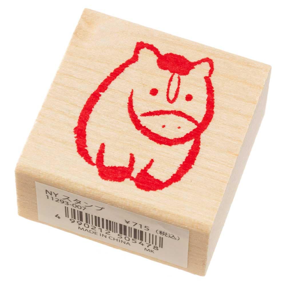 のほほんホース (11293-007)　こどものかお　ニューイヤースタンプ小　年賀状　挨拶状　ラバースタンプ　ゴム印　はんこ　判子