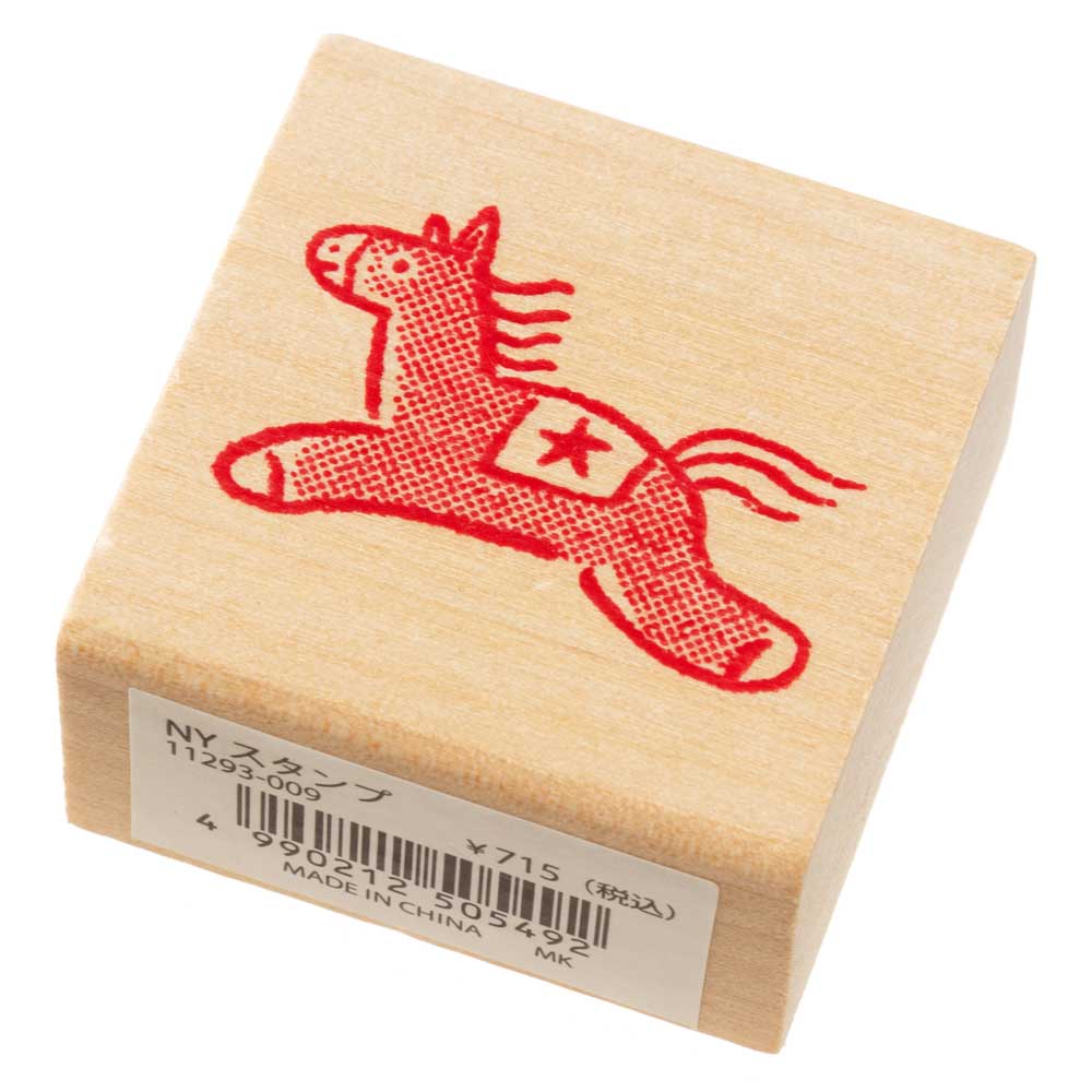 星駆け馬 (11293-009)　こどものかお　ニューイヤースタンプ小　年賀状　挨拶状　ラバースタンプ　ゴム印　はんこ　判子|はんこ・スタンプ|和柄ステーショナリー