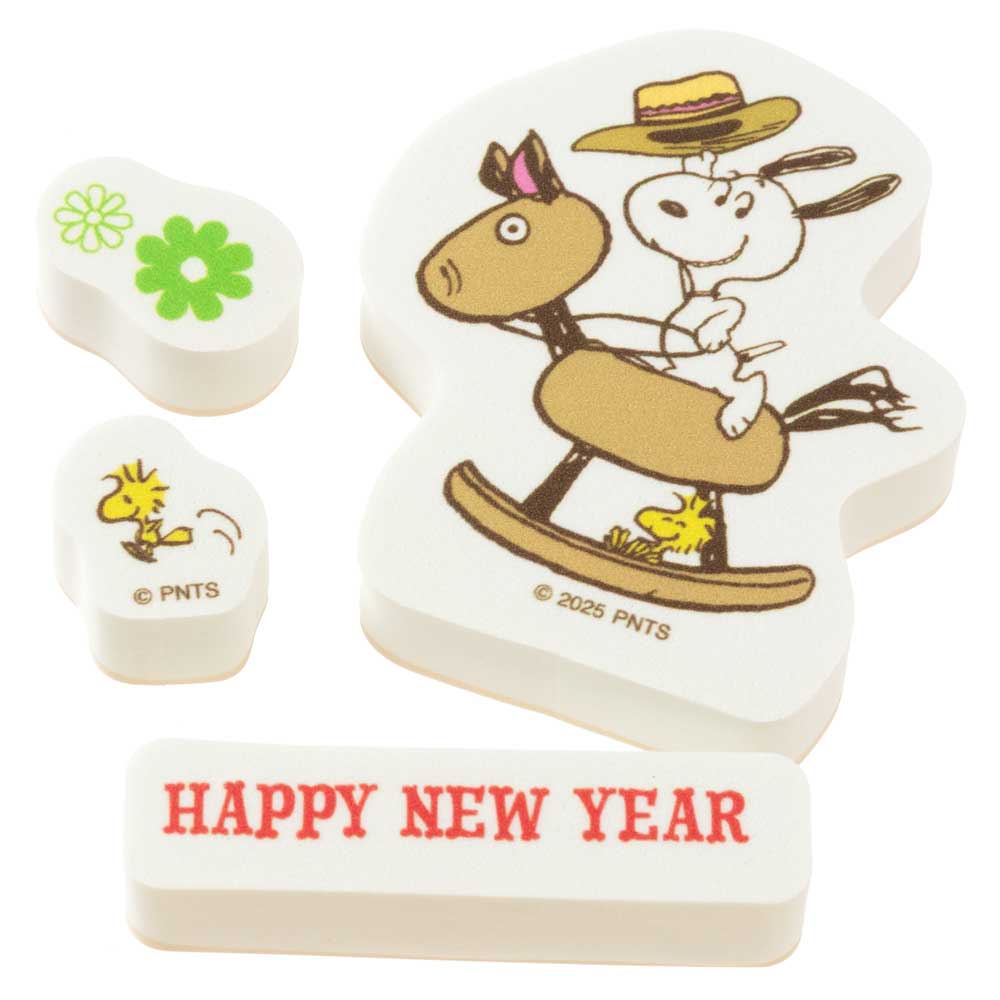 HAPPY NEW YEAR (2235-004)　こどものかお　ニューイヤースヌーピークラフトスタンプ　年賀状　挨拶状　ラバースタンプ　ゴム印　はんこ　判子|はんこ・スタンプ|和柄ステーショナリー