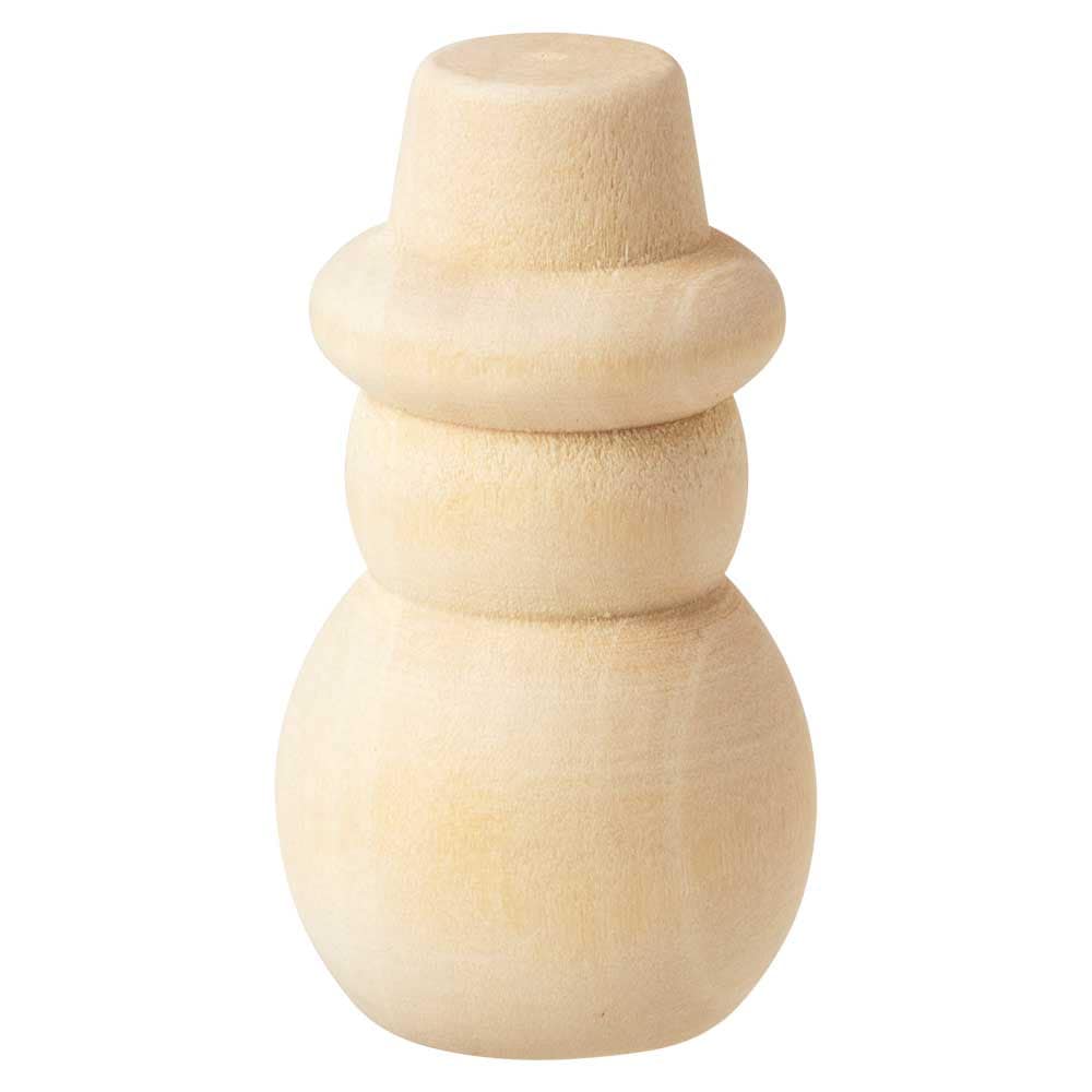 工作色塗り　木製人形　スノーマン・雪だるま　高さ5cm　DIYデコレーション　ぬり絵　ワークショップにも