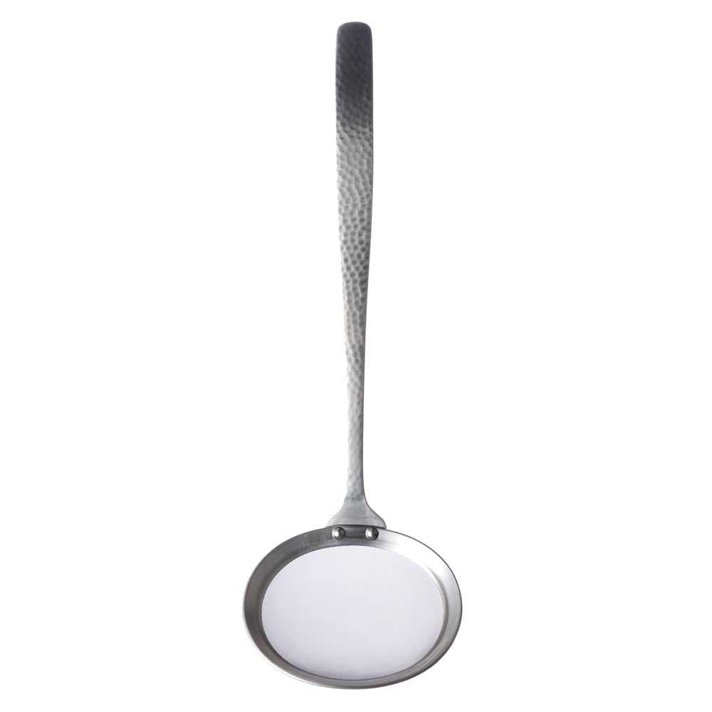 あく取り　中　ステンレス製　槌目模様の和味（なごみ）シリーズキッチンウェア　調理器具　鍋もの用レードル　キッチンツール　調理器具　新潟県の金属製品