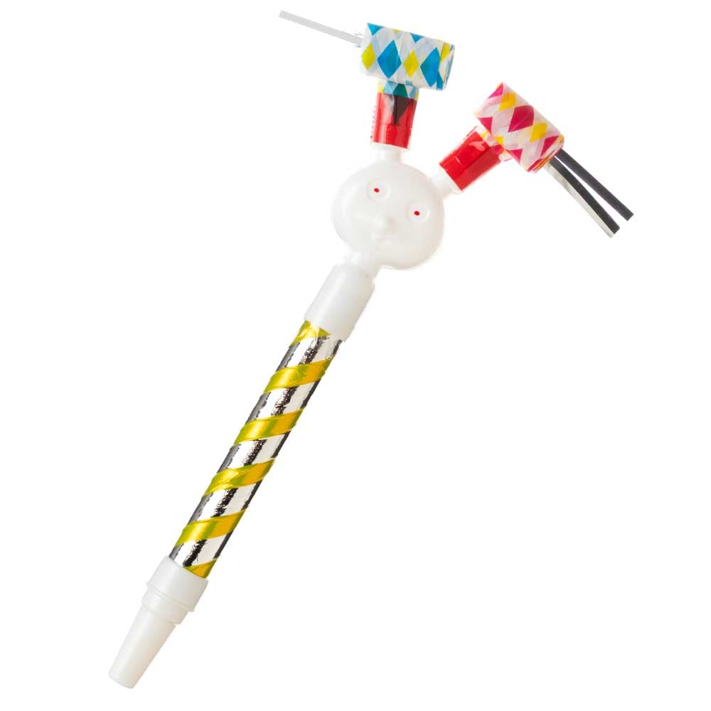 ２方向にびよーん　うさぎ吹き戻し（巻き取り式）　昔ながらの定番おもちゃ　日本製　※色はお選びいただけません