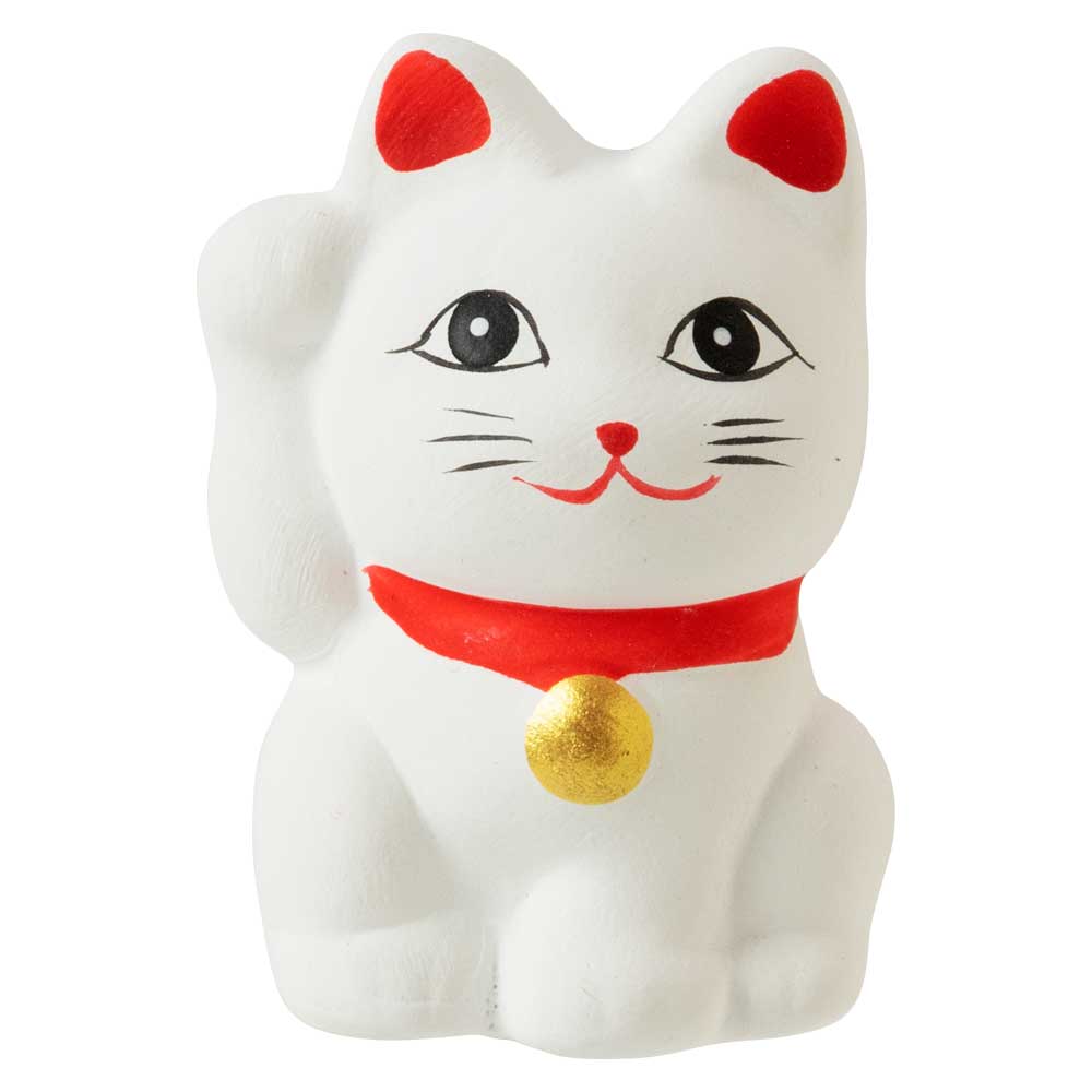 瀬戸焼　おみくじ飾り　招き猫　ちょっとしたスペースに飾れる陶器の縁起物