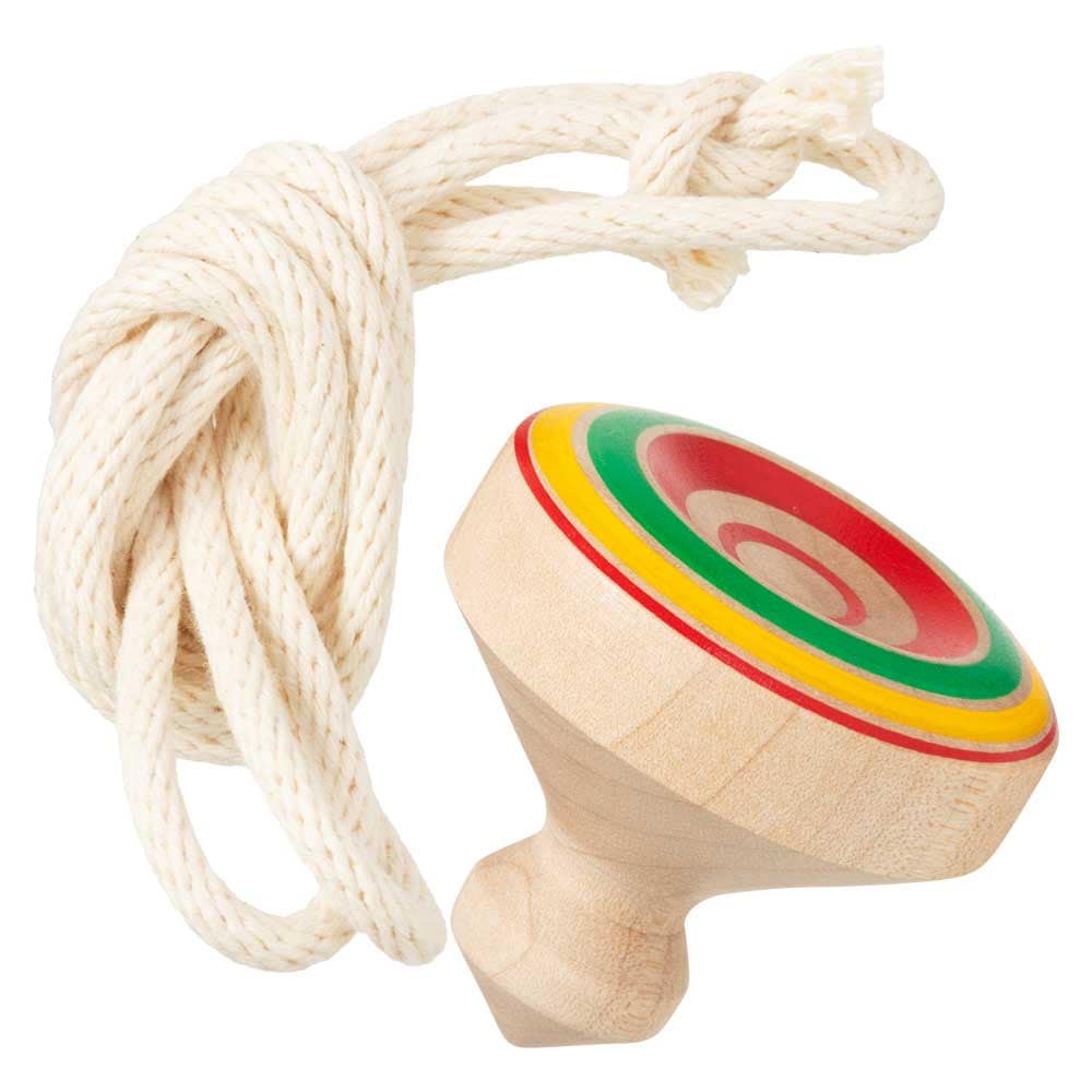 室内で遊べる　博多こま　木芯コマ　九州の木地玩具　投げ独楽　紐付き　福岡県の木工品