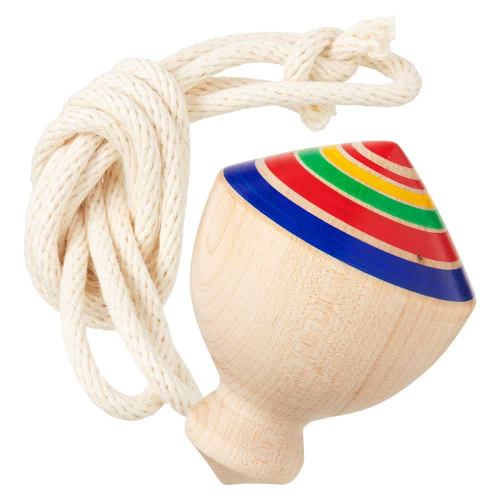 室内で遊べる　肥後こま　木芯コマ　九州の木地玩具　投げ独楽　紐付き　福岡県の木工品