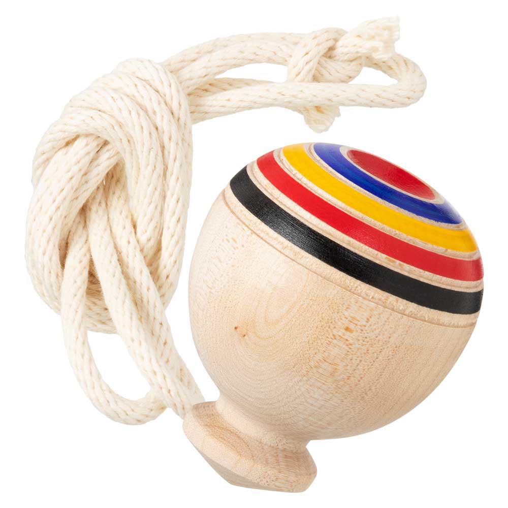 室内で遊べる　平戸こま　木芯コマ　九州の木地玩具　投げ独楽　紐付き　福岡県の木工品