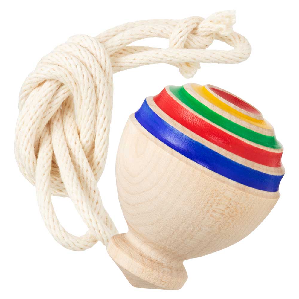 室内で遊べる　佐世保こま　木芯コマ　九州の木地玩具　投げ独楽　紐付き　福岡県の木工品