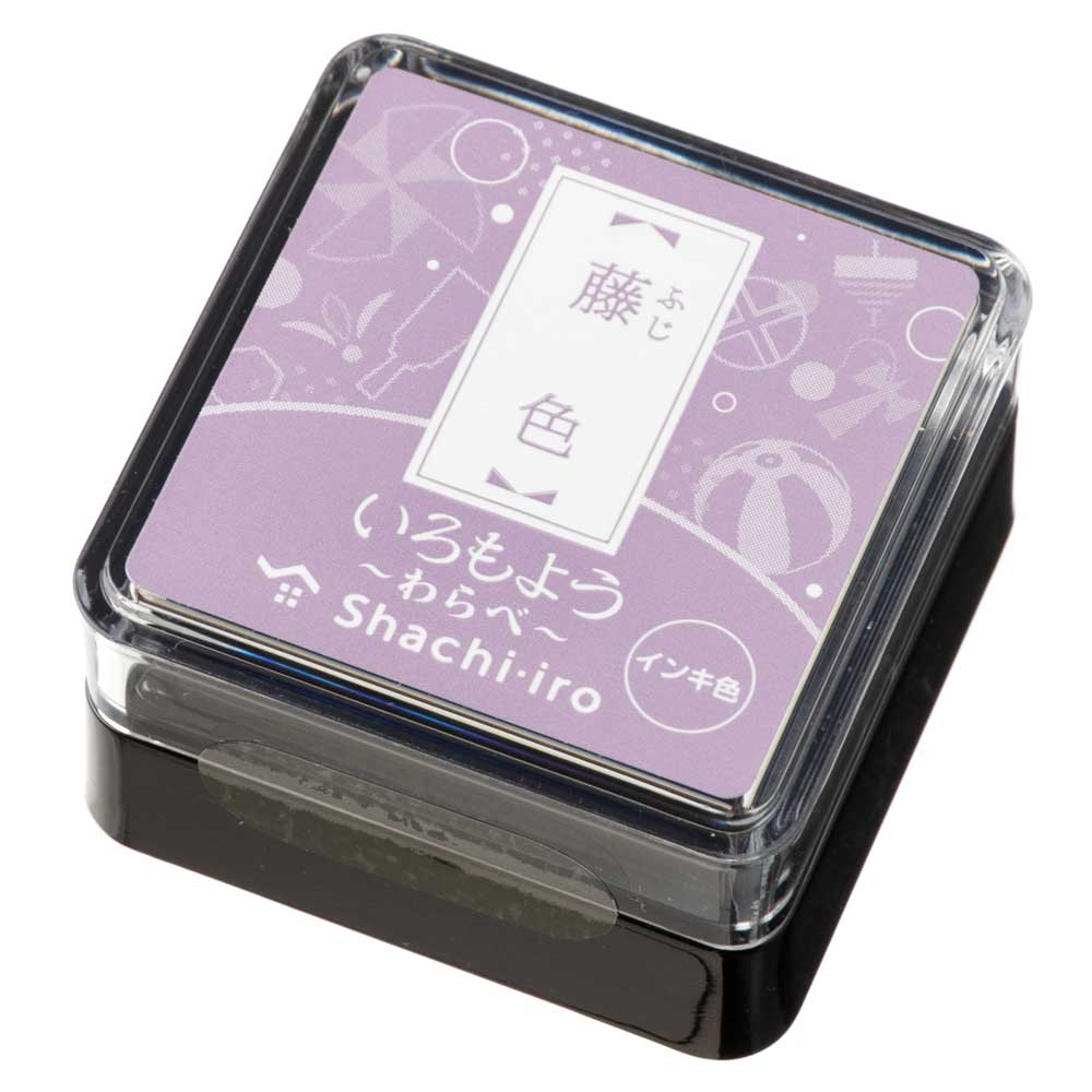 シヤチハタスタンプパッド　いろもよう　わらべ　藤色(ふじいろ/Pale Violet)　日本の伝統色　ミニサイズインクパッド