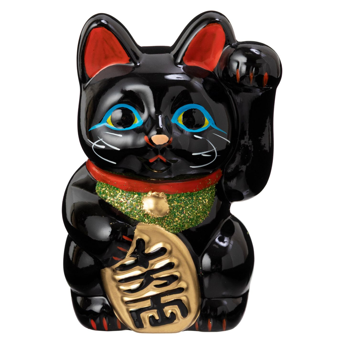 常滑焼 招き猫 4号小判白猫貯金箱 右手上げ (143-56-86) 愛知県の工芸