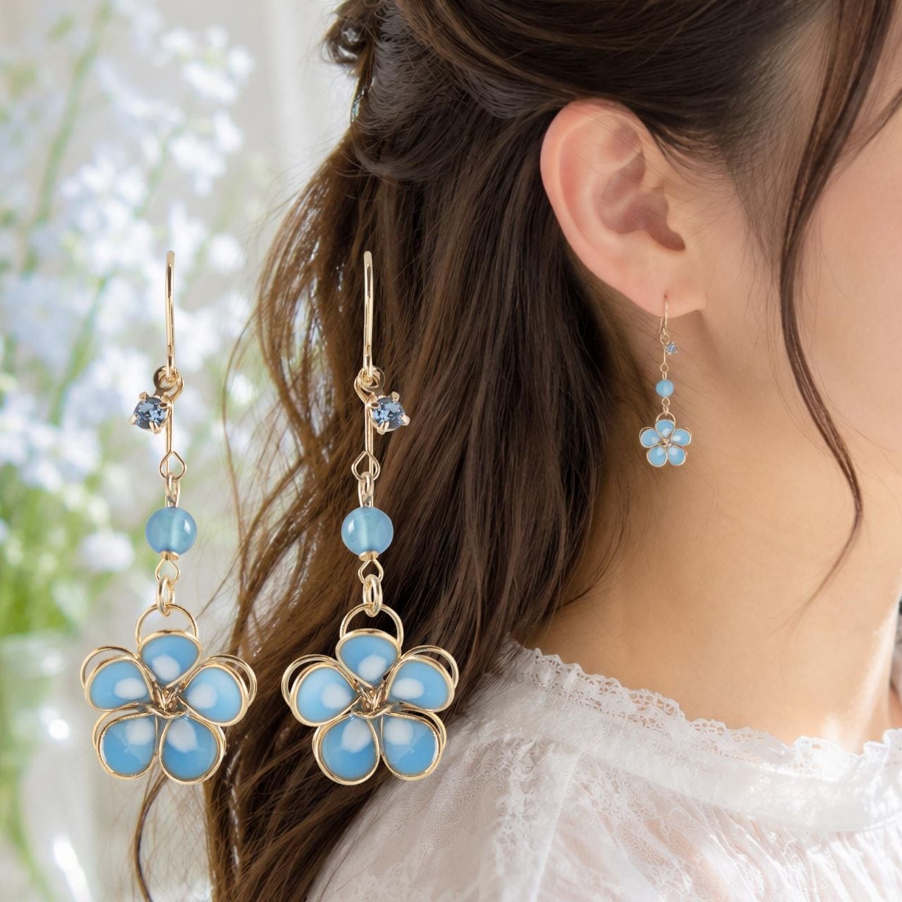 アクセソワール〈桜のピアス〉可憐ピンク P1｜耳元に春色がきらめく