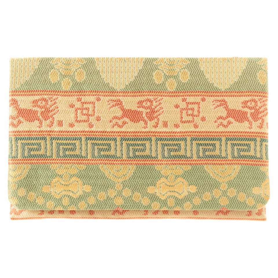 京都あらいそ 名刺入れ〈段瓔珞紹巴〉No.238｜西陣織名物裂・絹裏、京都の伝統裂で仕立てた二つ折りカードケース