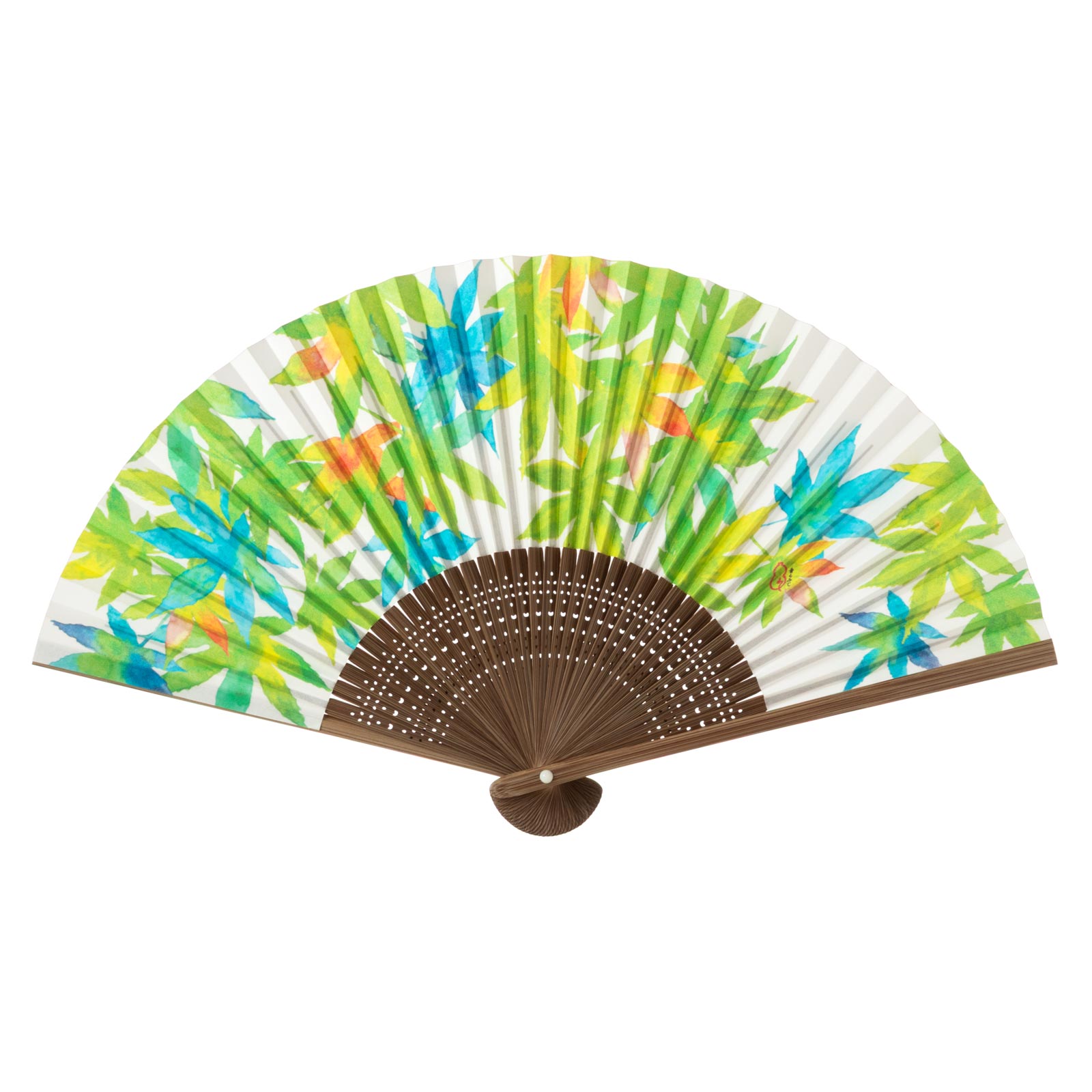 和詩倶楽部 女房扇〈青もみじ〉｜瑞々しい青もみじ、初夏を彩る一本