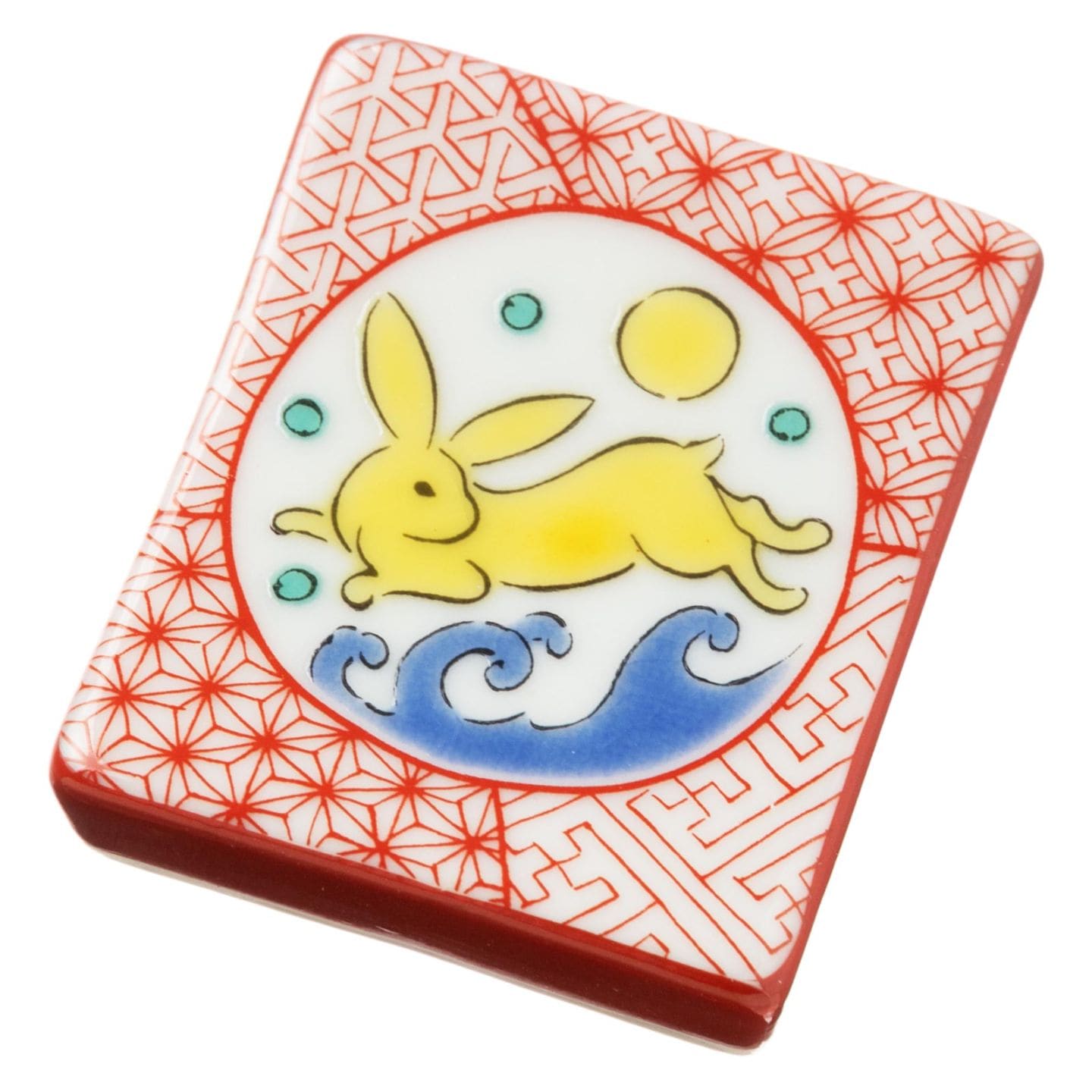 九谷焼 箸置き〈うさぎ〉色絵はしおきこれくしょん|跳躍運を呼ぶ、愛らしいうさぎ