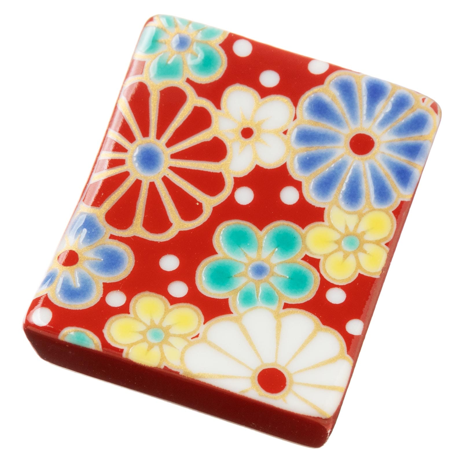 九谷焼 箸置き〈梅菊〉色絵はしおきこれくしょん｜高潔と長寿を寿ぐ梅と菊