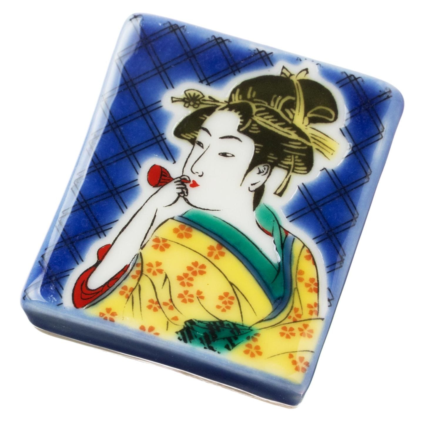 九谷焼 箸置き〈歌麿〉色絵はしおきこれくしょん|浮世絵美人画の艶やかさ