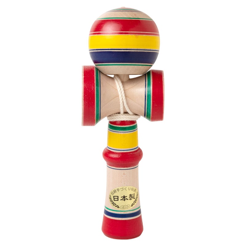 独楽柄けん玉 山形県の木地玩具 Kendama Japanese wooden toy