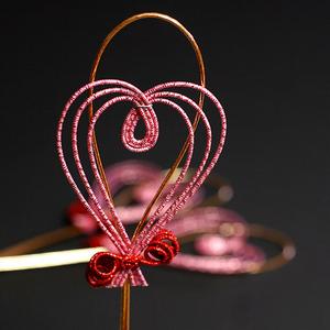 飾り水引 ハート ピンク (N12-2) 5個入り 水引細工 | こだわりの和雑貨