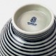 波佐見焼　藍駒　丼　日本製　磁器どんぶり　温かみのある手描きのしましま模様　カツ丼や親子丼うどんにも　BARBAR マルヒロ　長崎県の工芸品　Aikoma bowl  Nagasaki craft