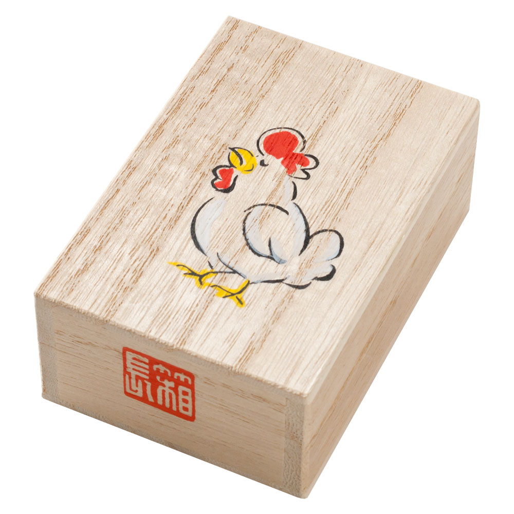 宝石・アクセサリー・へその緒入れ 干支：酉（とり） 桐箱 箱長の桐