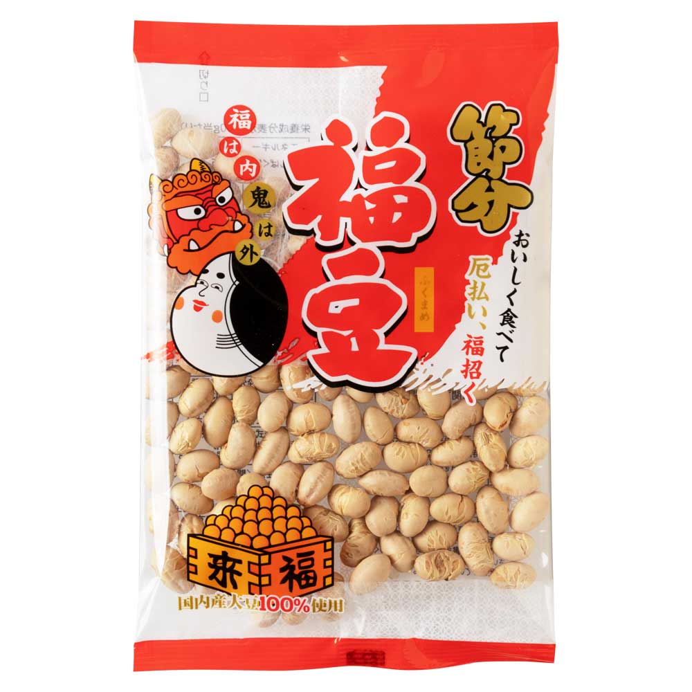 節分豆まきセット 二合半枡と福豆（賞味期限：2026年5月） ヒノキ枡に